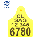 मवेशी पहचान प्रबंधन के लिए 125KHZ ISO11784 / 85 TPU प्लास्टिक पशुधन कान टैग