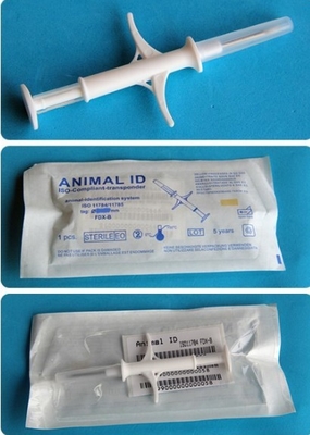 ISO11784/5 FDX-B मानक RFID पशु आईडी माइक्रोचिप डिस्पोजेबल सिरिंज चिप्स अद्वितीय डेटा सुरक्षा