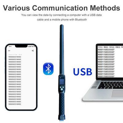 आईएसओ11784/5 आरएफआईडी हैंडहेल्ड 134.2khz लंबी दूरी Uhf आरएफआईडी रीडर मवेशी कान टैग स्टिक रीडर