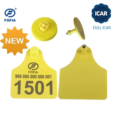 BLE रीडर समर्थन के साथ पशु पहचान के लिए पूर्ण ICAR ET908 परिपत्र कान टैग ISO11784/5 Unshared ICAR कोड