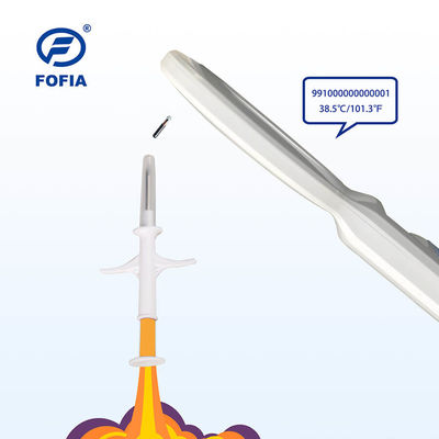 पालतू जानवरों की पहचान और तापमान निगरानी के लिए आईएसओ ट्रांसपोंडर माइक्रोचिप, तापमान सेंसर और FOFIA पेटेंट चिप के साथ