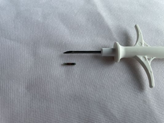 FDX-B RFID पशु पहचान माइक्रोचिप अत्यधिक सटीक 2.12*12mm/1.4*8mm