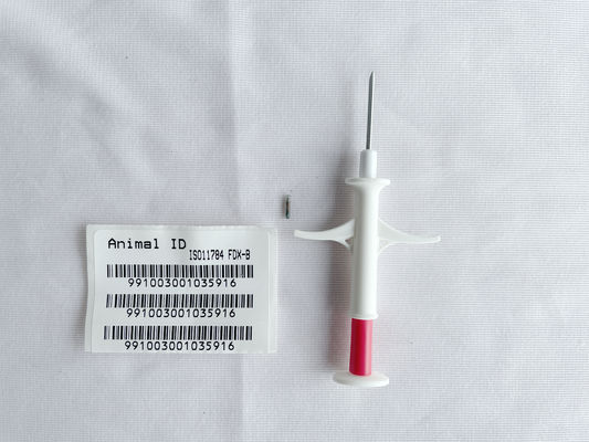 FDX-B RFID पशु पहचान माइक्रोचिप अत्यधिक सटीक 2.12*12mm/1.4*8mm