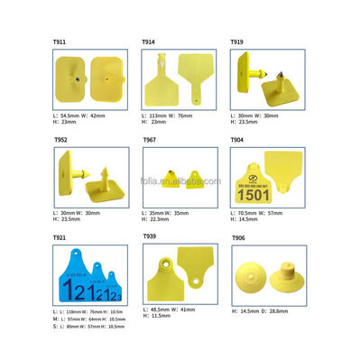 Waterproof Solar RFID Ear Tag with 350N Tension 134.2KHz Frequency and 5 Years Warranty for Livestock Identification