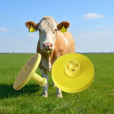 जलरोधक टीपीयू इलेक्ट्रॉनिक मवेशियों के कान टैग के साथ आईएसओ 11784/5 एफडीएक्स-बी प्रमाणन और पशुधन पहचान के लिए 134.2kHz आवृत्ति