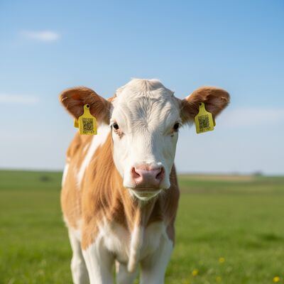 FOFIA Cow TPU Visual Yellow Livestock Connect Cattle Ear Tag T921 मॉडल