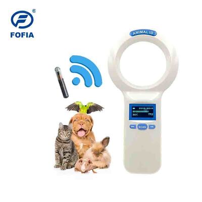 वाटरप्रूफ FOFIA PT200 आरएफआईडी हैंडहेल्ड रीडर 128x64 OLED स्क्रीन लंबी दूरी की रीडिंग 10-20m ISO11784/5 प्रोटोकॉल