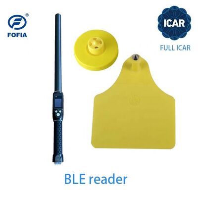 FOFIA नई फुल ICAR टिकाऊ वाटरप्रूफ RFID TPU पीली ईयर टैग ET908+T905 फार्म चिप्स 5-वर्षीय वारंटी मवेशी 14.5mm