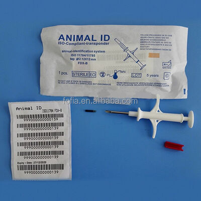 Waterproof Fofia New ICAR Certified RFID 134.2kHz PP Animal ID Microchip Model ZS006 1.5 Year Warranty Cat Dog Use