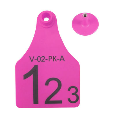 RFID विज़ुअल टैग मिनी / मध्यम / बड़ा आकार पशु प्रबंधन के लिए सबसे अच्छा विकल्प लेजर प्रिंटिंग सपोर्ट 134.2 kHz पीला