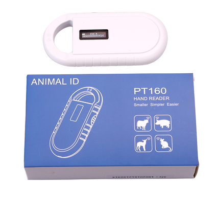 Iso11784 / 5 Fdx - B छोटा आरएफआईडी माइक्रोचिप स्कैनर, आरएफआईडी माइक्रोचिप रीडर Pt160