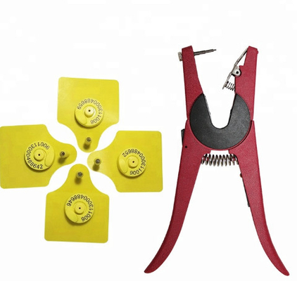 पूर्ण आईसीएआर-प्रमाणित आरएफआईडी एफडीएक्स-बी इलेक्ट्रॉनिक कान टैग पशुधन प्रबंधन के लिए कस्टम रंग 134.2 केएचजेड पशु पहचान टैग गाय, भेड़, बकरी और सूअरों के लिए