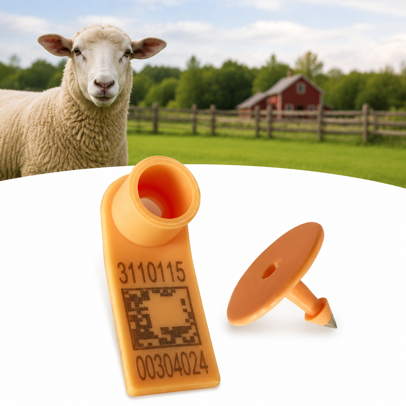 Two piece Sheep Ear Tags 2.9g TPU waterproof livestock tags perfect for sheep identification and farm management systems